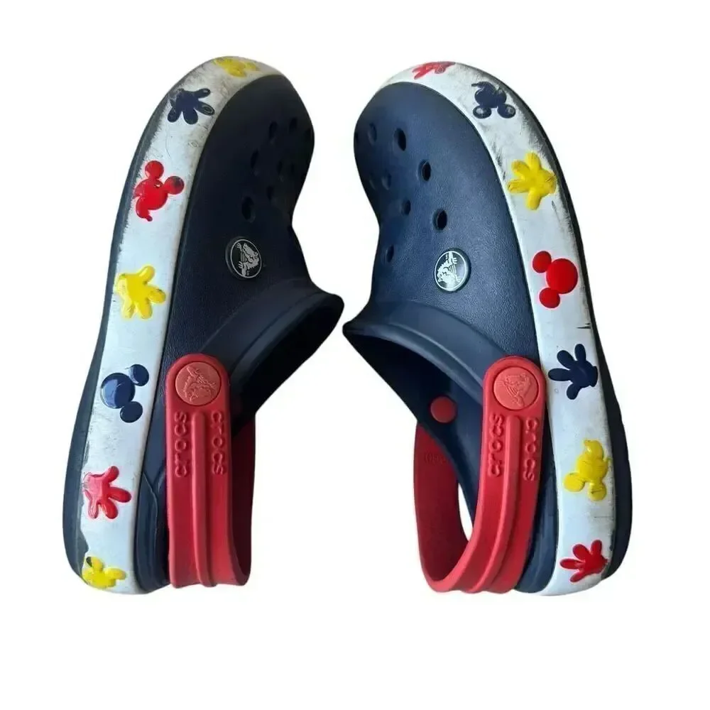 Crocs Unisex-Child Disney Mickey and Minnie Mouse Clogs, Light Up Shoes SZ 1